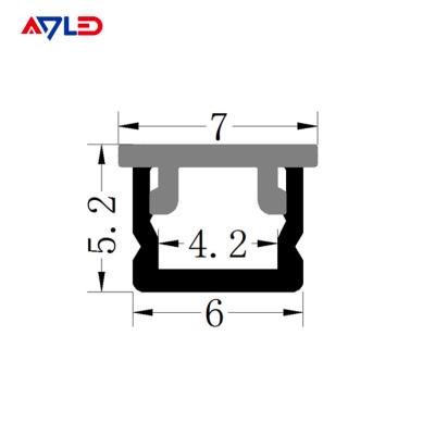 China 1m 2m 3m ADP-0606 Aluminum profiles for led lighting strip outdoor profile light led profile en venta