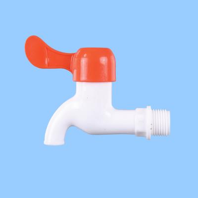 China Traditional Lead Free Plastic Kitchen Sink Water Tap Wall Mounted Cold-Hot Faucet for sale