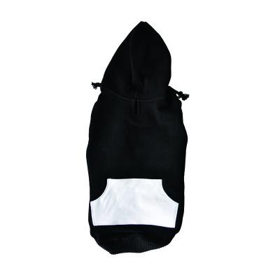 China Toppingsub New Design Sustainable Pet Hoodie Clothes Sublimation White Black Cotton Dog Hoodie With Pocket for sale