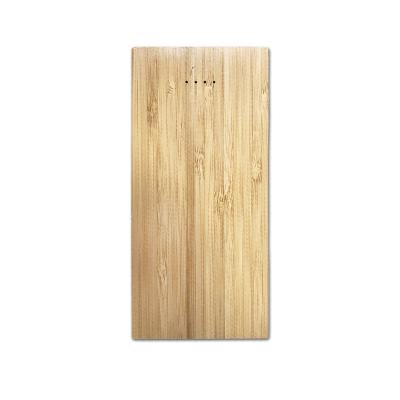 China Factory Direct Sale Qi Fast Charging Support 8000mAh Bamboo Wooden Wireless Charger Power Bank For Mobile Phone for sale