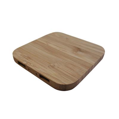 China Environmental protection bamboo material bamboo wireless charger for mobile phone for sale