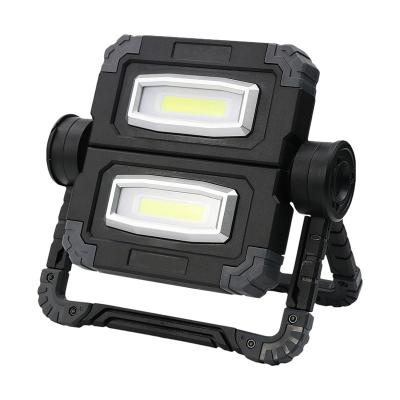 China Nylon+TPR LED 2 Work Light USB Rechargeable Folding COB 1000LM Portable Waterproof Flood Light For Outdoor Camping for sale