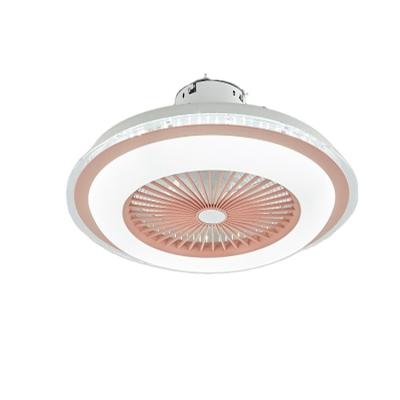 China Best Selling Modern Summer LED ABS+Acrylic Rounded Modern Ceiling Fan for sale