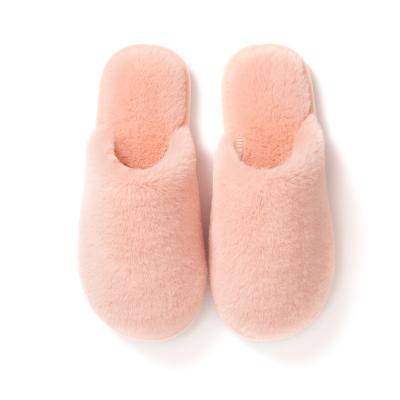 China Baotou Winter Thermal Women's Winter Women's Plush Indoor Plush Furry Indoor Slippers Rabbit Toe Plush Cotton Female Slippers for sale