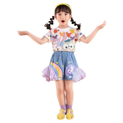 China High Quality Best Price Cartoon Kids Girl Anti-pilling Baby Clothes Jean Shorts for sale