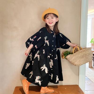 China Fashionable children's skirt girls autumn washable treasure dress spring and autumn Korean dress shirt skirt for sale