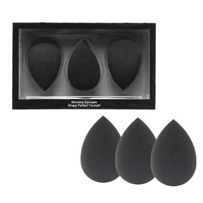 China Washable 3 Pcs Water Drop Soft Cosmetic Egg Set Makeup Latex Sponge Non Blast for sale