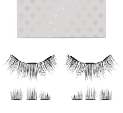 China Magnetic Detachable Soft Silk Volume 3 Full Strip Eyelash Set False Eyelashes Full Long False Without Eyeliner for sale