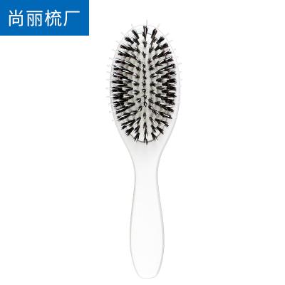 China Nondisposable Professional Custom Logo Natural Wood Paddle Board Bristle Hair Extension Wig Brush for sale