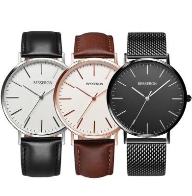 China Cheap Custom Stainless Steel Watches OEM MOQ 50 Stainless Steel Water Resistant Japan Movt Watches Men Black Quartz Watch for sale