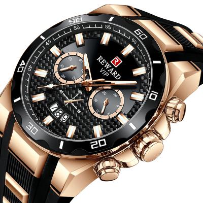 China Wholesale Bulk Automatic Sports Wrist Watch Reward Date Quartz Movement Luxury Multifunction Wrist Watch For Men for sale