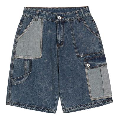 China Breathable OEM Customized Casual Cargo Jeans Summer Fashion Graphic Mens Plus Size Denim Shorts Jean Denim For Men for sale