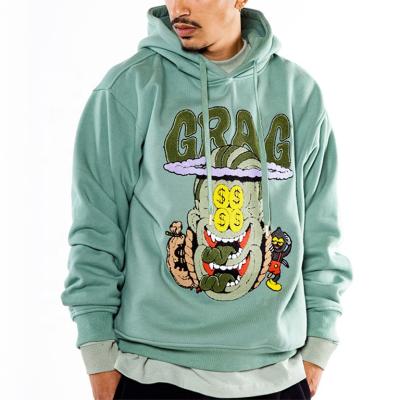 China Quality Designer Chenille Custom Embroidery QUICK DRY Hoodie Oversized Sweatshirt Chenille for sale