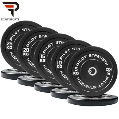 China Rubber Bumper Plate 5kg 10kg 15kg 25kg Gym Weight Plates Universal Weightlifting Plates 20 Kg Weight Plate for sale