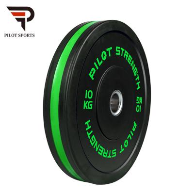 China Cheap universal weightlifting weight plates for sale rubber weight bumper plate with color strap for sale