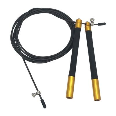 China Non Slip Sbr Aluminum Handle Covered Steel Wire New Design Aluminum Adjustable Jump Handle Cross Rope for sale