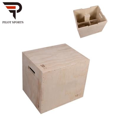 China Strengh Fitness Exercise Equipment Plyo Plyometric Box Wooden Jumping Box for sale