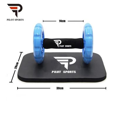 China Home Use PILOT SPORTS Fitness Gym+Abdominal Equipment Ab Wheel Set With Knee Pad for sale