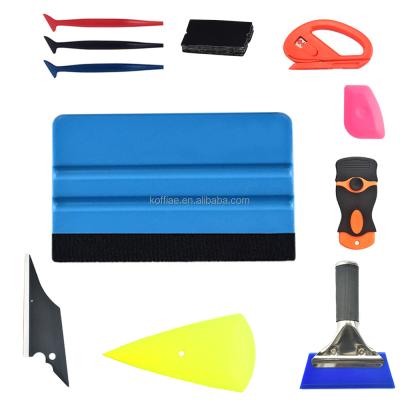 China Hot Selling Blue Car Color Change Koffiae Car Wrap Tint Tool Rakel Vinyl Wrap Tools Vinyl Squeegee for sale