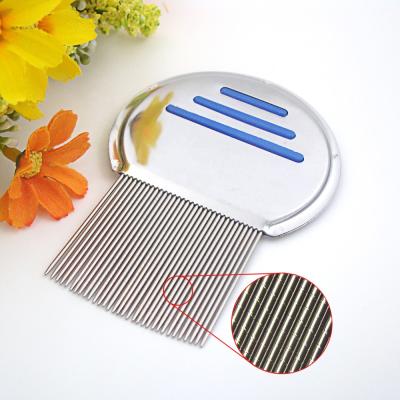 China Stainless Steel Kids Hair Terminator Home Lice Comb Red Nits Head Lice Super Density Teeth Remove Comb Pet Styling Tools for sale