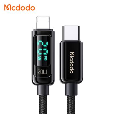 China Fast Charging Speed ​​Pro Digital Type-C Display Palladium Fast Charger Cables Type C To Light Up USB C Cable To Lighting for sale