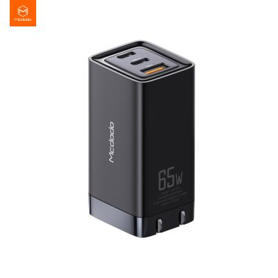 China Pin Mcdodo New foldable! 65 Watt Usb Charger Gan USB-c PD Wall Charger Adapter Foldable Gan Charger Gan USB-c Plug Gan Charger for sale