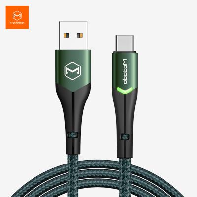 China Fast Charging Cable With Switching LED For Android 1M Type C Charger Braided Data Cable With 3A Led QC 4.0 3.0 Usb-c Fast Charging Cable New for sale