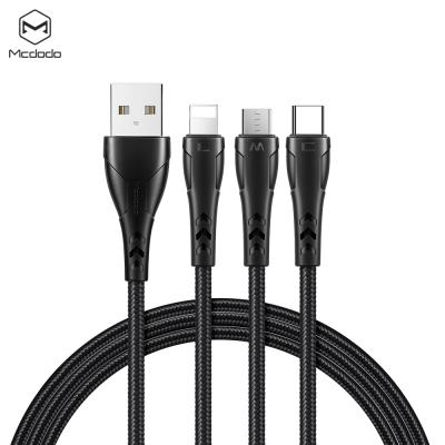 China Multifunctional MP3/MP4 Player USB 3in1 Charging Cable for iPhone, Android Mobile Phone and Type-C Mobile Phone for sale