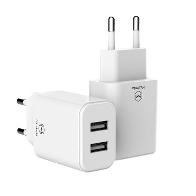 China Dual USB Charging Mcdodo 2.4A Mini Portable Charger V8 12V Smart USB Charger Dual Port Charger for sale