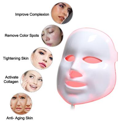 China Pigment Removal PDT Photon Light Skin Beauty Therapy 7 Colors LED Facial Face Mask for sale