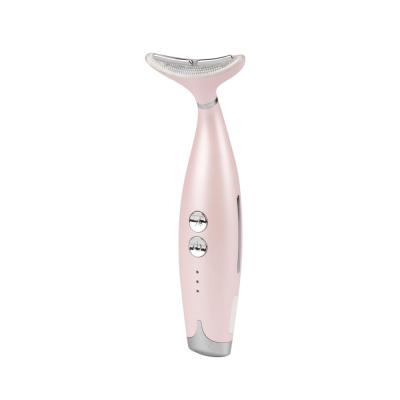 China Portable Face Lift Face Neck Lifting Double Chin Massager Led Microcurrent EMS RF Machine For Face And Neck for sale