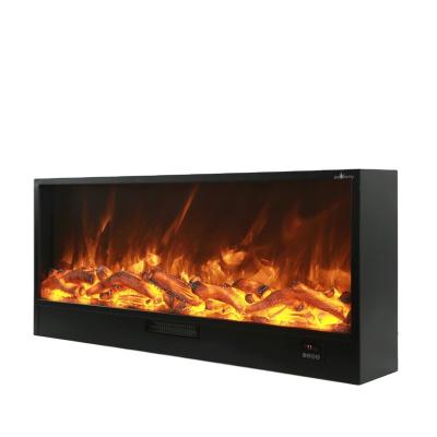 China Real Log Flame Effect Moloney Decor Flame Modern Decorative Remote Control Wall Recessed Electric Fireplace for sale