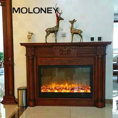 China Real Log Moloney Effect Large Flame Decor Superb Flame Wall Mounted Recessed Steel Modern Electric Fireplace For Sale for sale