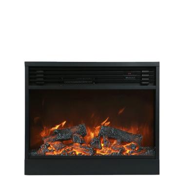 China China Embedded Heating Luxury Black Panel Can Be Customized Indoor Size Wall Mount Electric Fireplace for sale