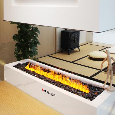 China Modern No Heats Multicolored Flames For Decoration 3D Water Vapor Electric Fireplace for sale