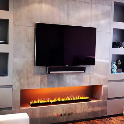 China New Moloney 3000mm Modern Simple Yellow Color Water Vapor Spraying Electric Fireplace With Simulation Fire for sale