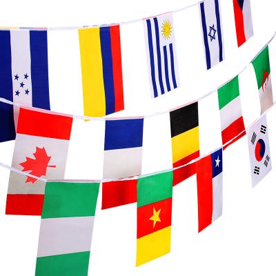 China Bunting Different Country Manufacturer Logo Small String Banner Wholesale Color Stability Strong Hot Sale Custom Bunting for sale