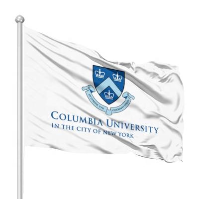 China Strong Color Fastness Custom Thickened Durable Polyester Fabric Columbia University Flag for sale