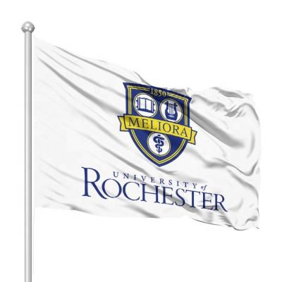 China Strong Custom Color Fastness Polyester Fabric Thickened Waterproof Durable Waving University of Rochester Flag for sale