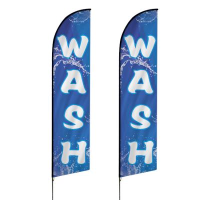 China Custom Printing Health Care Institutes Flying Beach Flag For Promotion for sale