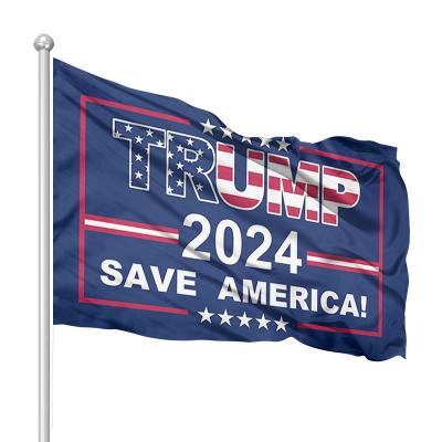 China Health care institutes factory direct supply outdoor flag slogan flying flag printing 2024 Trump flag refueling customization for sale