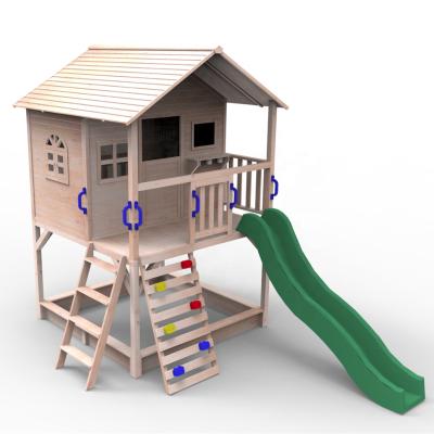 China Garden Children Cubby Play House Playhouses Outdoor Wooden Easy Assembled Solid Wood Nature Pressure Treated Wood for sale