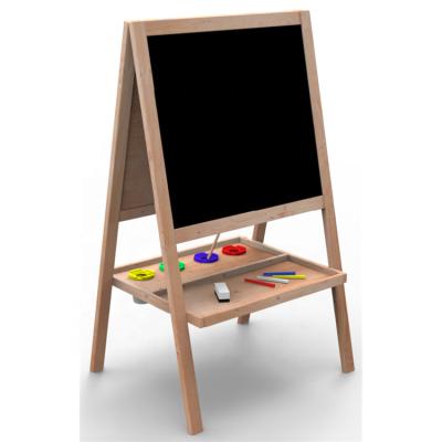 China Indoor/Outdoor Chalkboard Toy Drawing Wooden Whiteboard Wooden Children Painting Children Easel for sale