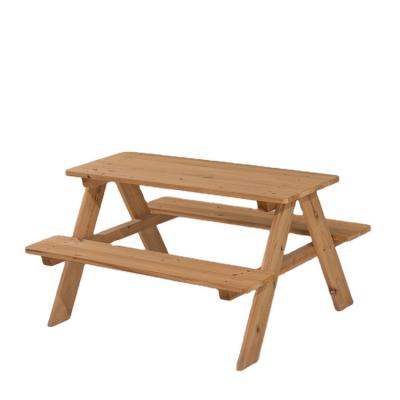 China Traditional Wood Table Bench Set Outdoor Picnic Garden Table Partial Solid Wood KD 890x785x505 935*230*125 8.2 for sale