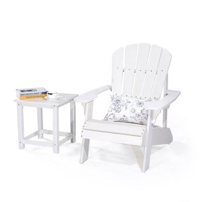 China Factory wholesale garden leisure solid wood adirondack white wooden chair for sale