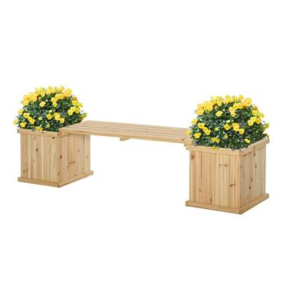 China Modern Raised Wooden Garden Bed Plant Stand Garden Planter Bench For Patio Park for sale