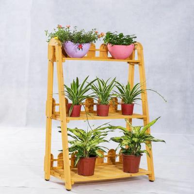 China Eco-friendly Multi-Function Outdoor Flower Pot Holder Indoor Florist Wooden Flower Display Stand for sale