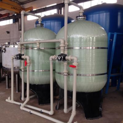 China Hotels virtical fiberglass FRP activated carbon filter for sale