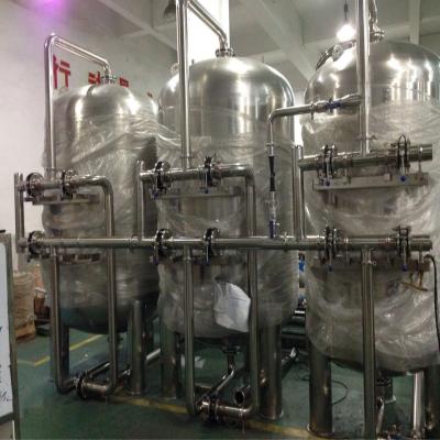 China Hotels Stainless Steel Pretreatment Filters With Multimedia Filter And Water Softener for sale