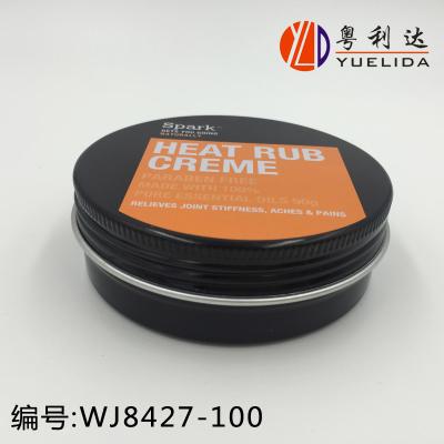 China Cosmetics 100ml round aluminum canister, hand cream aluminum tin for sale